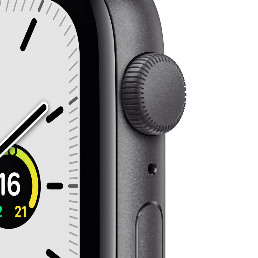 Apple Watch SE GPS, 44mm Space Grey Aluminium Case with Midnight