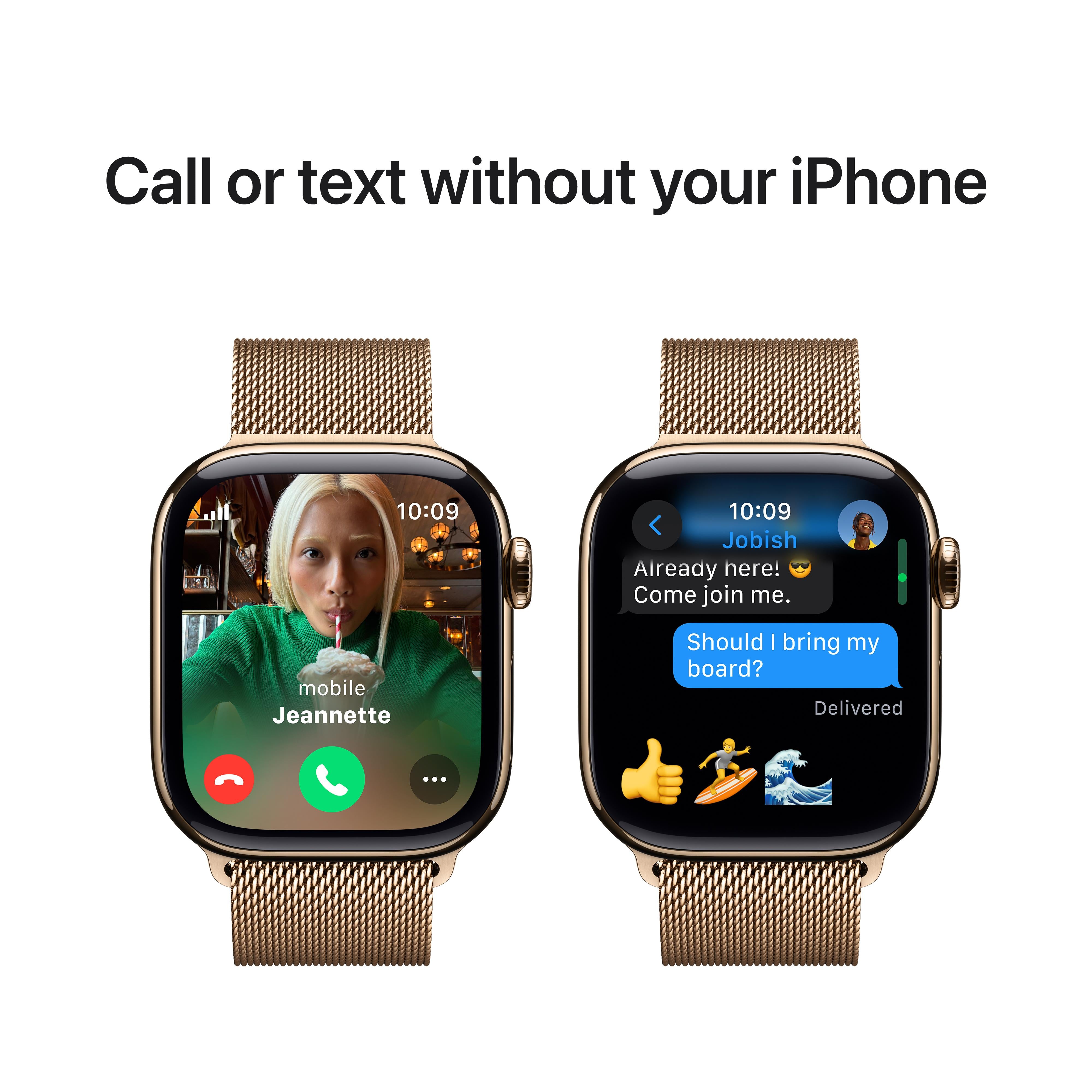 Apple Watch Series 10 GPS Cellular 42mm Gold Titanium Case with Gold Imagine Store 31 10 2024