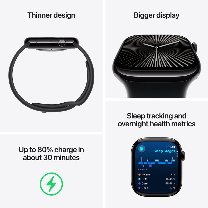 Apple Watch Series 10 GPS + Cellular 42mm Silver Aluminium Case with Blue Cloud Sport Loop Get best offers for Apple Watch Series 10 GPS + Cellular 42mm Silver Aluminium Case with Blue Cloud Sport Loop