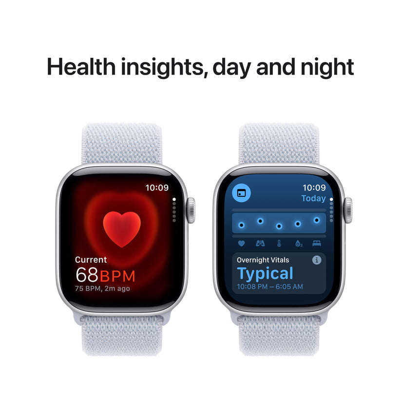 Apple Watch Series 10 GPS + Cellular 42mm Silver Aluminium Case with Blue Cloud Sport Loop Get best offers for Apple Watch Series 10 GPS + Cellular 42mm Silver Aluminium Case with Blue Cloud Sport Loop