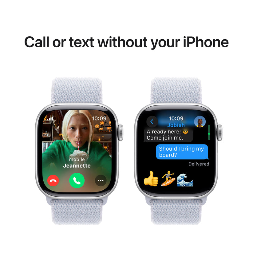 Apple Watch Series 10 GPS + Cellular 42mm Silver Aluminium Case with Blue Cloud Sport Loop Get best offers for Apple Watch Series 10 GPS + Cellular 42mm Silver Aluminium Case with Blue Cloud Sport Loop