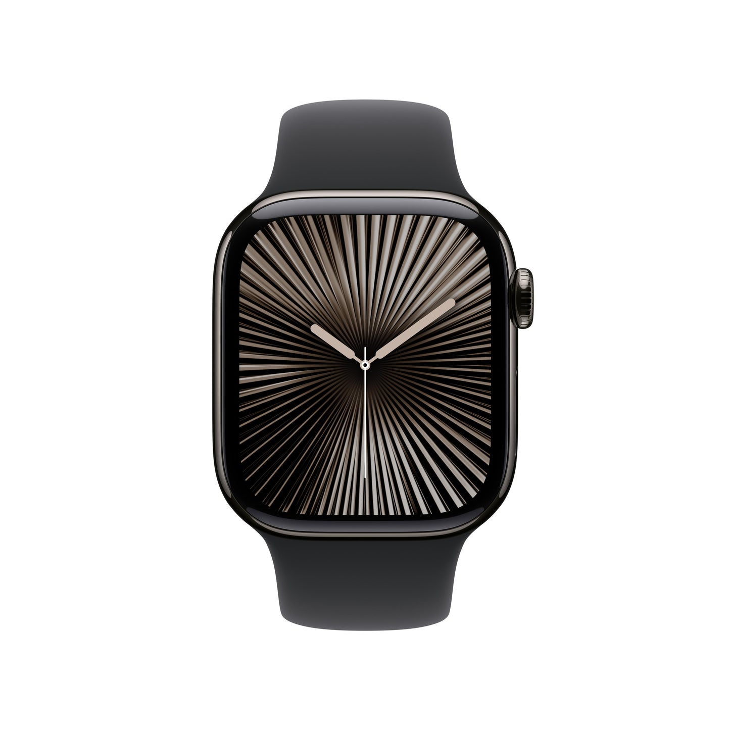 Apple Watch Series 10 GPS + Cellular 42mm Slate Titanium Case with Black Sport Band - M/L