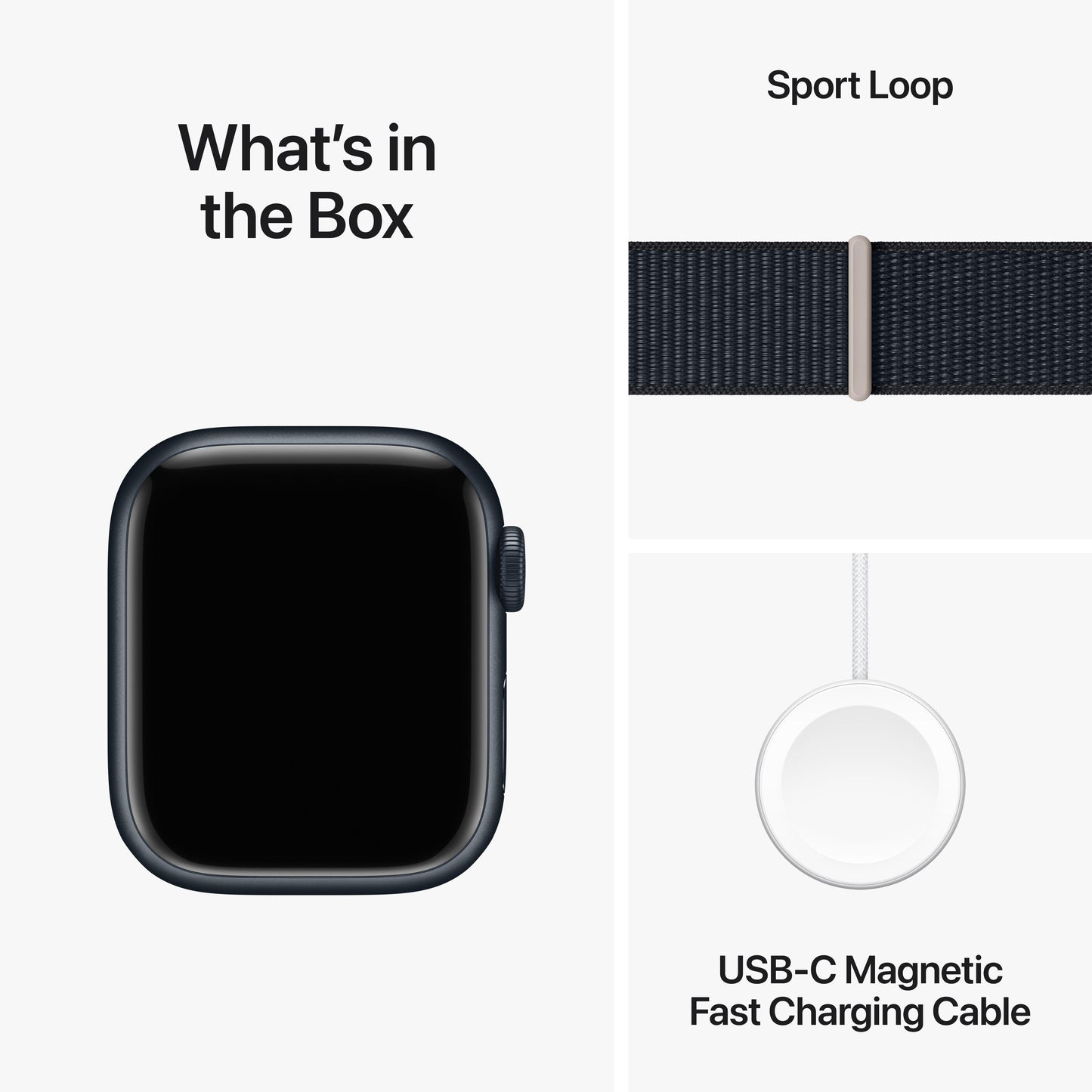 Apple Watch Series 9 GPS 41mm Midnight Aluminium Case with Midnight Sport Loop