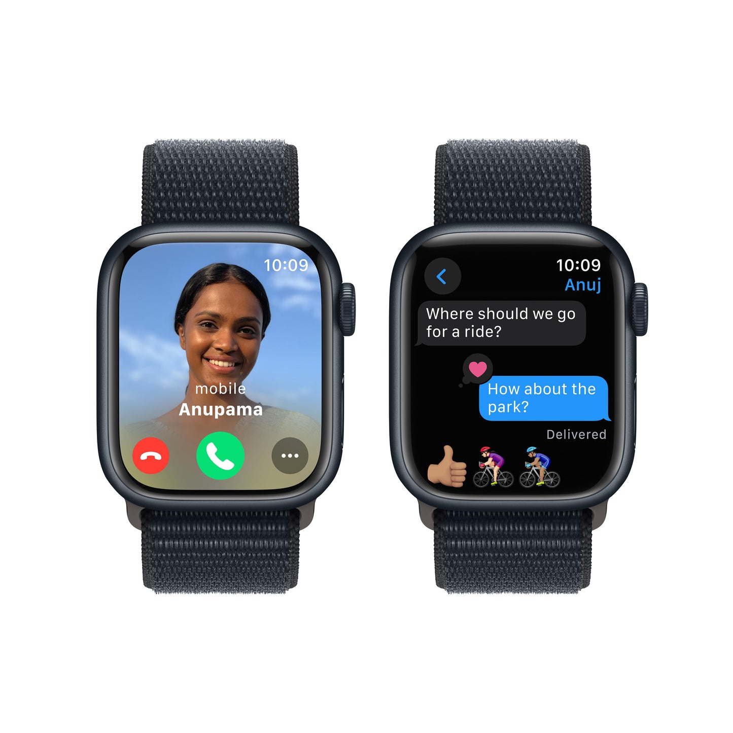 Apple Watch Series 9 GPS 41mm Midnight Aluminium Case with Midnight Sport Loop