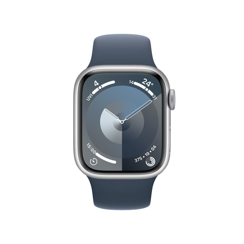 Silver aluminium apple watch 2025
