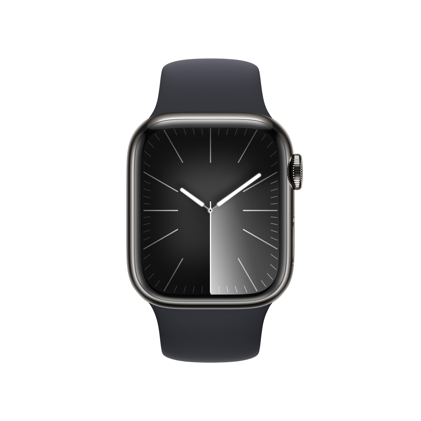 Apple Watch Series 9 GPS + Cellular 41mm Graphite Stainless Steel Case with Midnight Sport Band - S/M