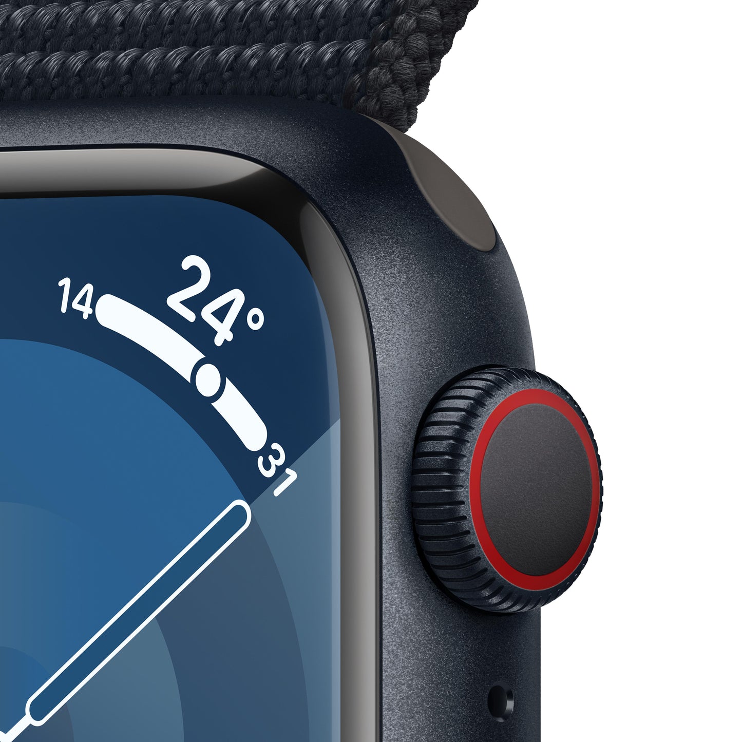 Apple Watch Series 9 GPS + Cellular 41mm Midnight Aluminium Case with Midnight Sport Loop
