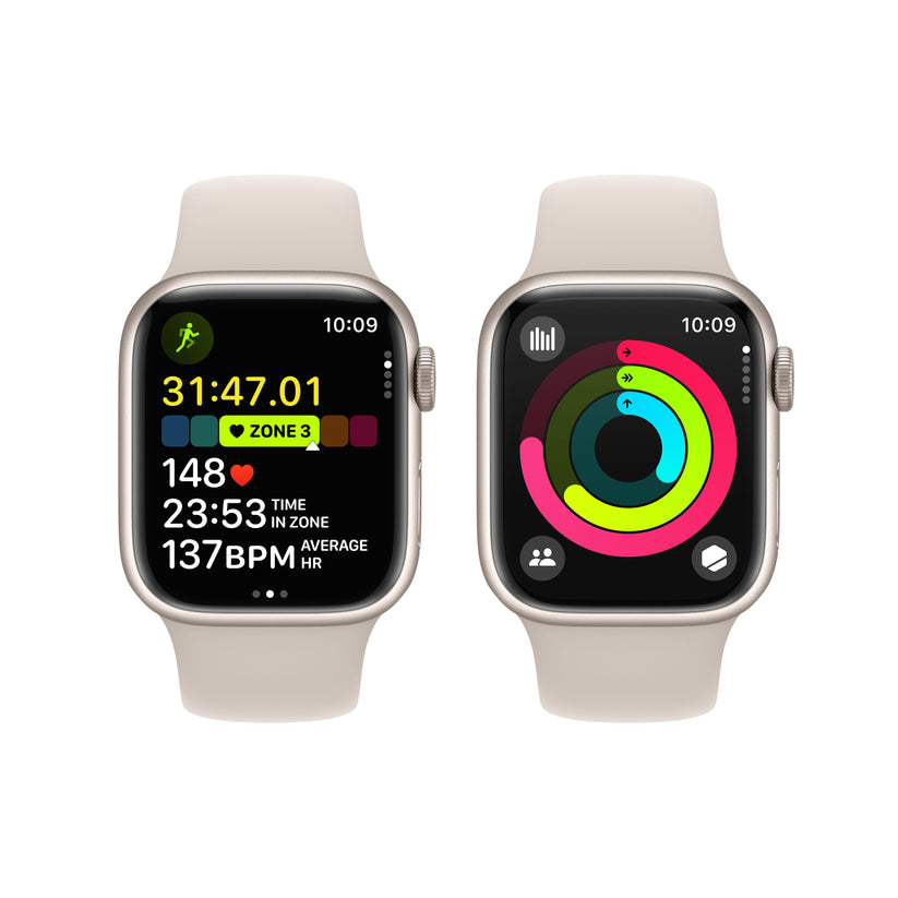 Apple Watch Series GPS Cellular 41mm Starlight Aluminium Case with Starlight Sport Band M/L