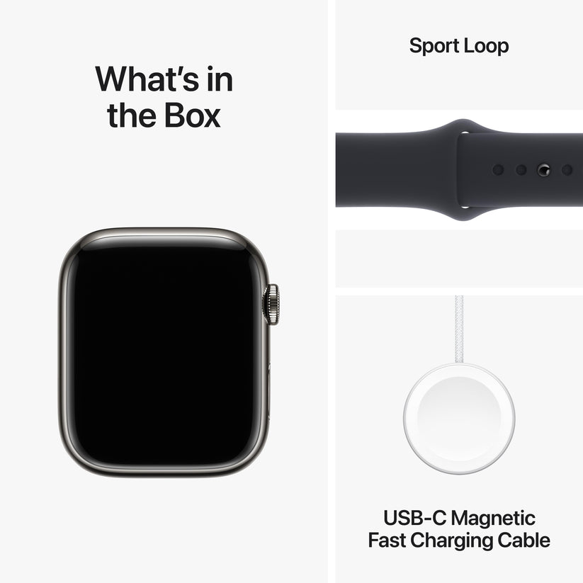 Apple Watch Series 9 GPS + Cellular 45mm Graphite Stainless Steel Case with Midnight Sport Band - S/M Get best offers for Apple Watch Series 9 GPS + Cellular 45mm Graphite Stainless Steel Case with Midnight Sport Band - S/M