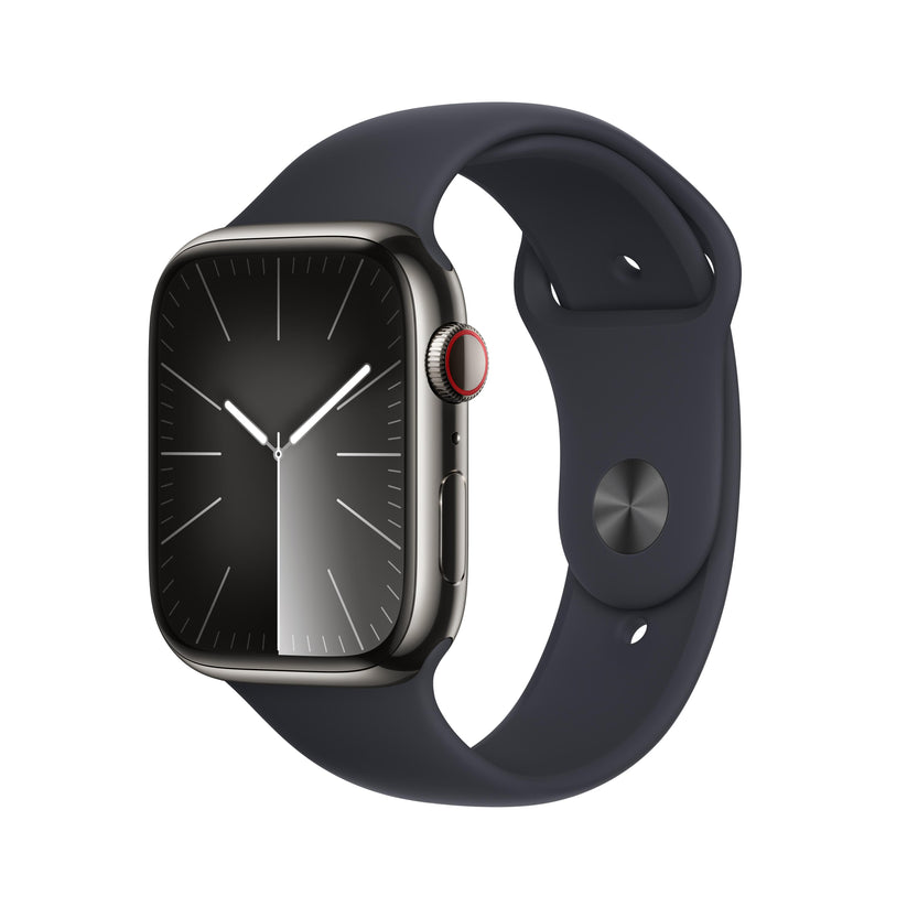 Apple Watch Series 9 GPS + Cellular 45mm Graphite Stainless Steel Case with Midnight Sport Band - S/M Get best offers for Apple Watch Series 9 GPS + Cellular 45mm Graphite Stainless Steel Case with Midnight Sport Band - S/M