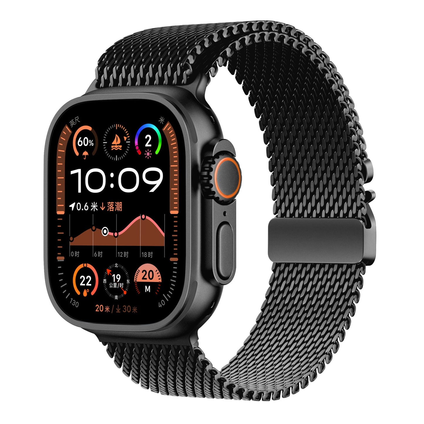 TEKNE Milanese Adventure Band | Slim, Breathable, Secure Magnetic Strap 