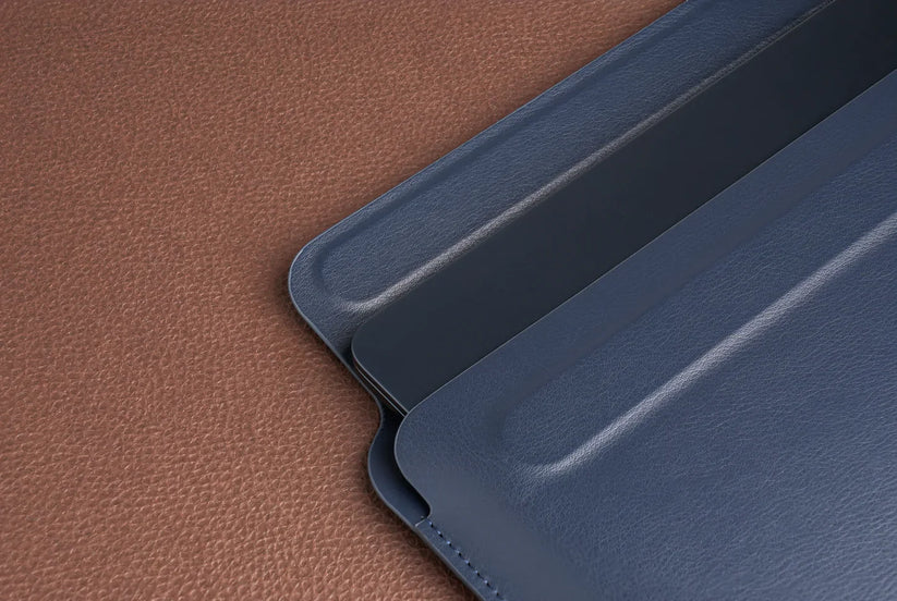 TEKNE Vegan Leather Cover for Macbook-13" and iPad-Blue Get best offers for TEKNE Vegan Leather Cover for Macbook-13" and iPad-Blue