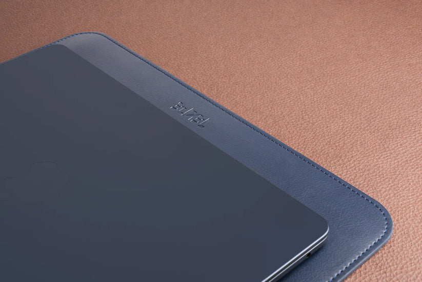 TEKNE Vegan Leather Cover for Macbook-13" and iPad-Blue Get best offers for TEKNE Vegan Leather Cover for Macbook-13" and iPad-Blue