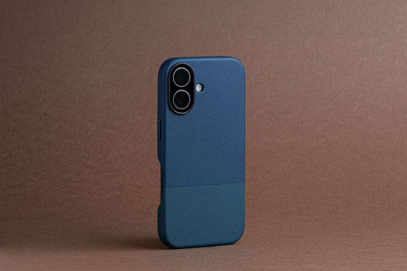 TEKNE DualTone Vegan Leather Case for iPhone 17 -Blue Get best offers for TEKNE DualTone Vegan Leather Case for iPhone 17 -Blue
