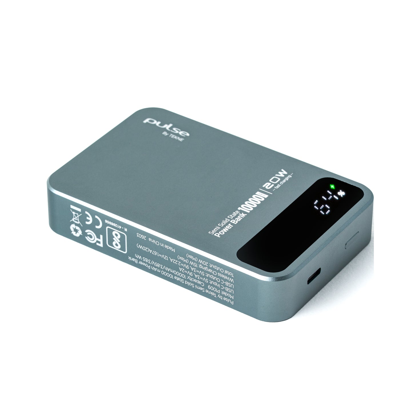 Pulse by Tekne Semi Solid state  10,000 mAh power bank