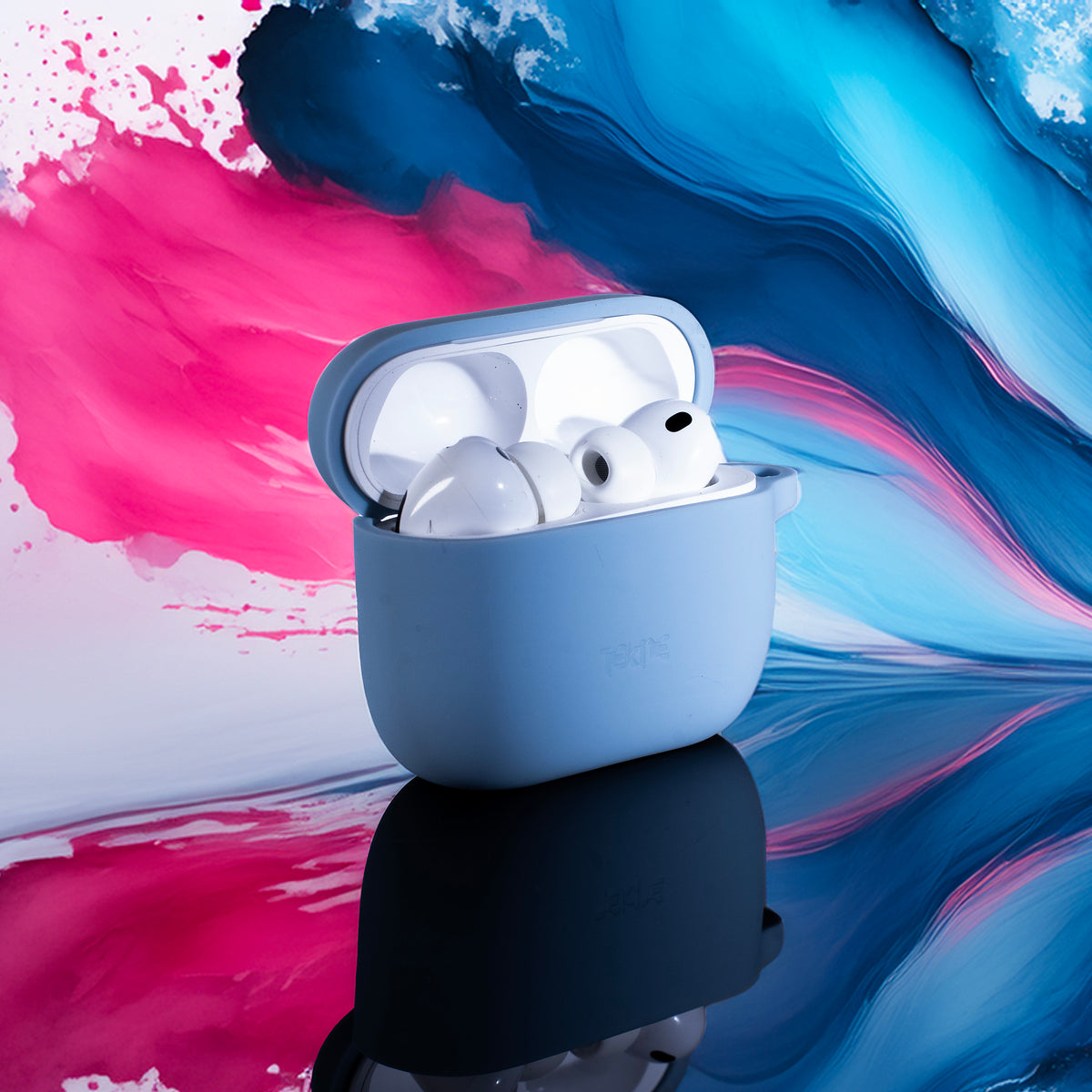 TEKNE Silicone Case for Airpods Pro3 -Pale Blue
