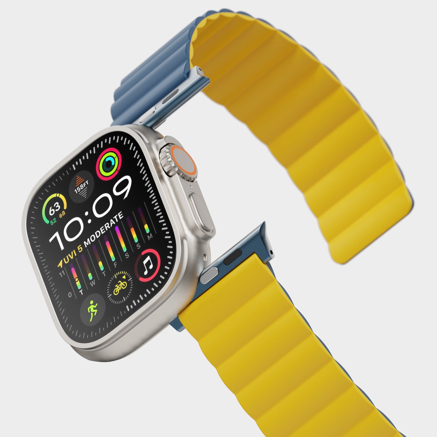TEKNE Reversible Classic Silicone Magnetic Band | Dual-Sided, Magnetic, Waterproof Strap 