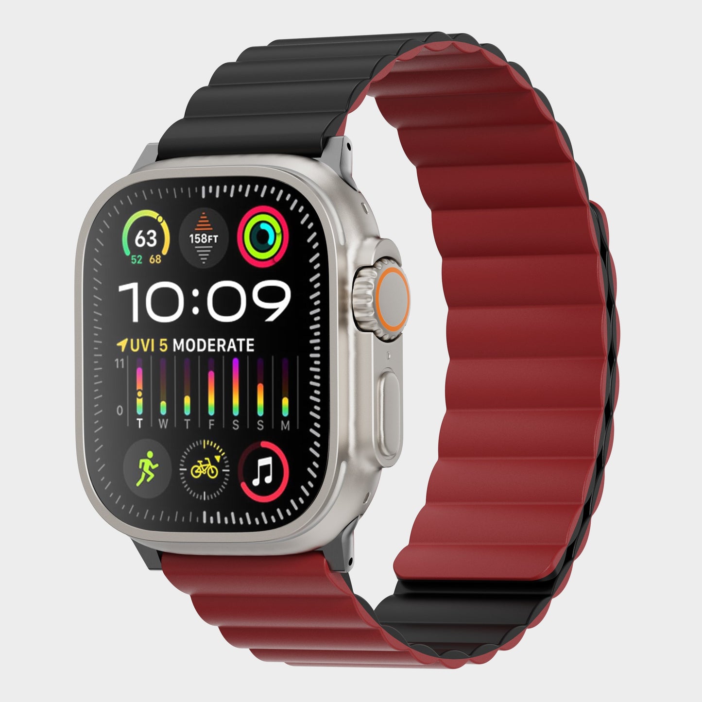 TEKNE Reversible Classic Silicone Magnetic Band | Dual-Sided, Magnetic, Waterproof Strap 