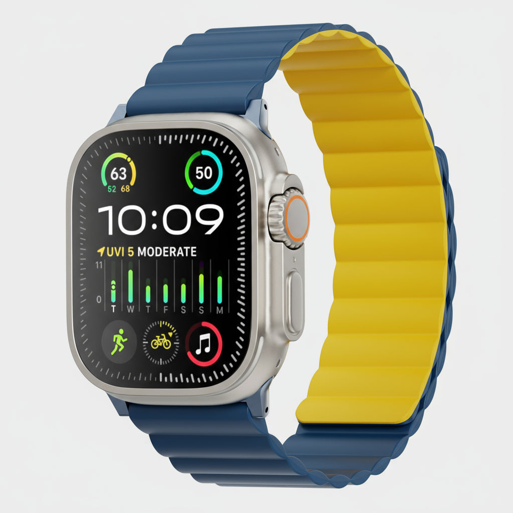 TEKNE Reversible Classic Silicone Magnetic Band | Dual-Sided, Magnetic, Waterproof Strap 