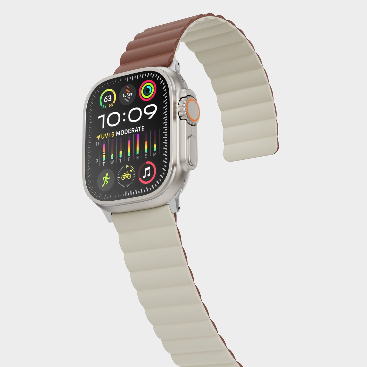 TEKNE Reversible Classic Silicone Magnetic Band | Dual-Sided, Magnetic, Waterproof Strap 