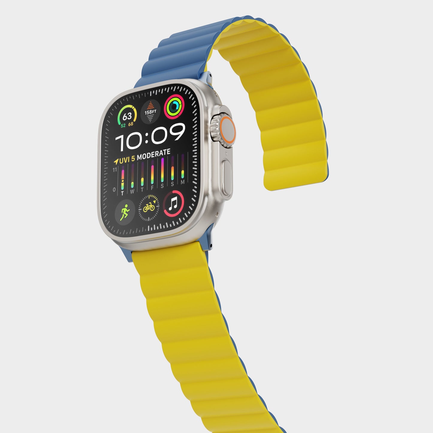 TEKNE Reversible Classic Silicone Magnetic Band | Dual-Sided, Magnetic, Waterproof Strap 