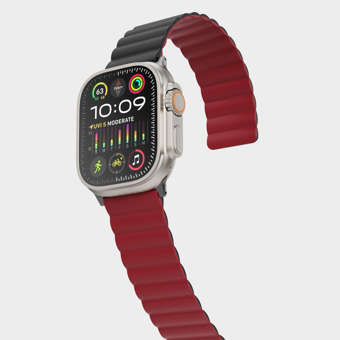 TEKNE Reversible Classic Silicone Magnetic Band | Dual-Sided, Magnetic, Waterproof Strap 