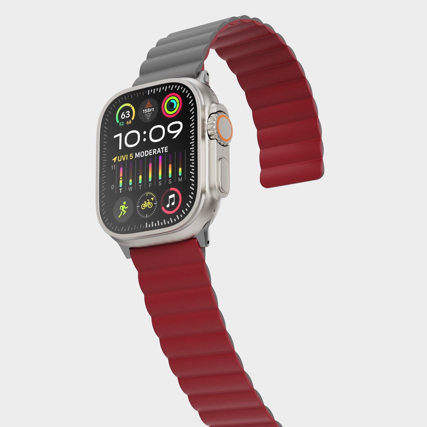 TEKNE Reversible Classic Silicone Magnetic Band | Dual-Sided, Magnetic, Waterproof Strap 