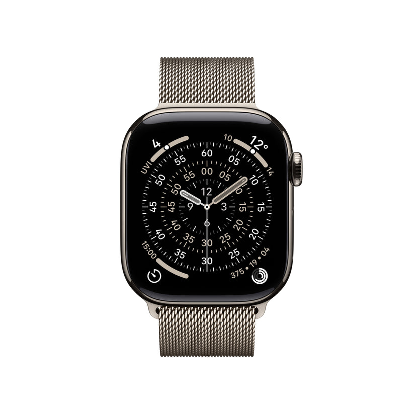 Apple Watch Series 11 GPS + Cellular 42mm Natural Titanium Case with Natural Milanese Loop Get best offers for Apple Watch Series 11 GPS + Cellular 42mm Natural Titanium Case with Natural Milanese Loop