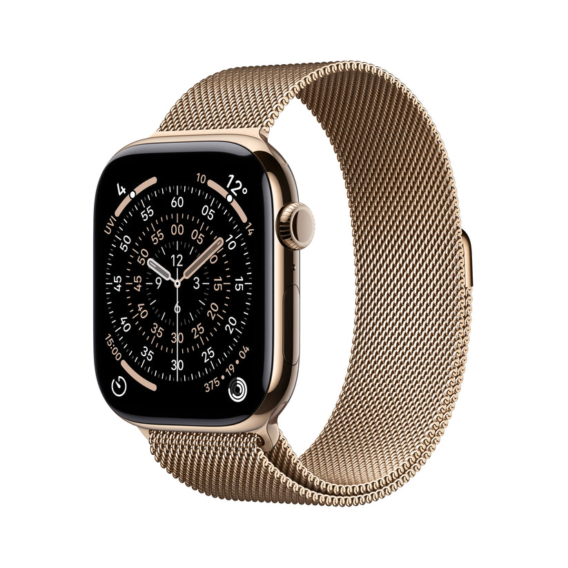 Apple Watch Series 11 GPS + Cellular 46mm Gold Titanium Case with Gold Milanese Loop - S/M Get best offers for Apple Watch Series 11 GPS + Cellular 46mm Gold Titanium Case with Gold Milanese Loop - S/M
