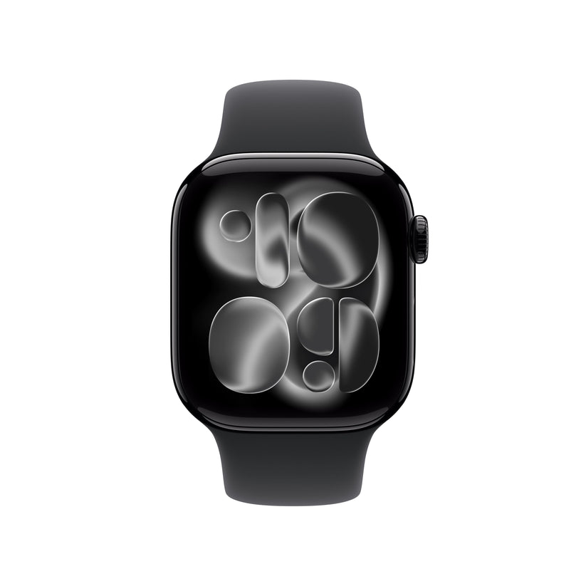 Apple Watch Series 11 GPS + Cellular 42mm Jet Black Aluminium Case with Black Sport Band - M/L Get best offers for Apple Watch Series 11 GPS + Cellular 42mm Jet Black Aluminium Case with Black Sport Band - M/L