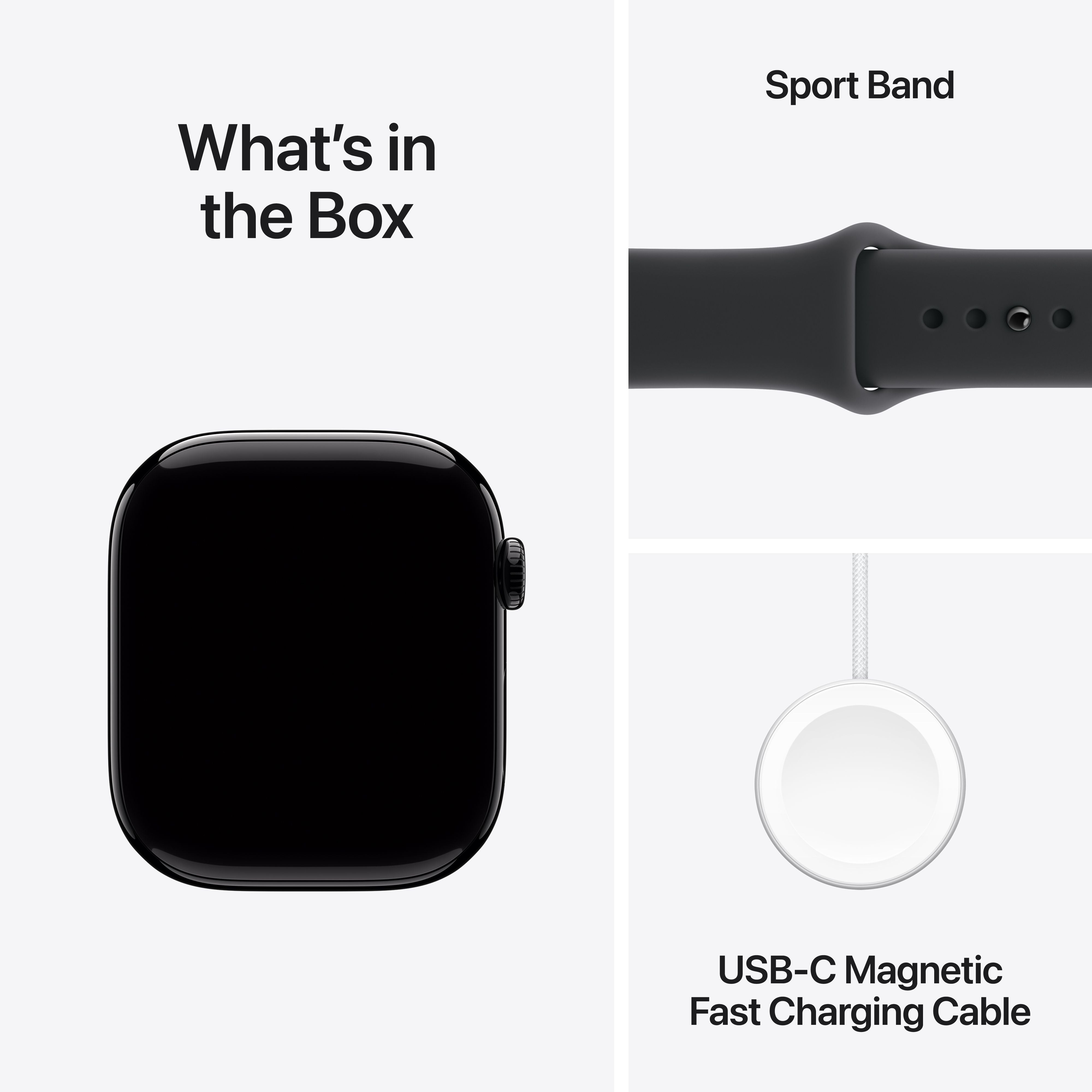Apple Watch Series 11 Jet Black 46mm GPS M/L Band - Black