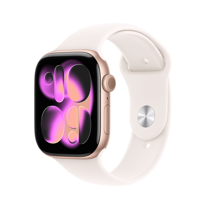 Apple Watch Series 11 GPS 46mm Rose Gold Aluminium Case with Light Blush Sport Band - S/M Get best offers for Apple Watch Series 11 GPS 46mm Rose Gold Aluminium Case with Light Blush Sport Band - S/M