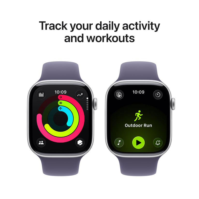 Apple Watch Series 11 GPS 46mm Silver Aluminium Case with Purple Fog Sport Band - S/M Get best offers for Apple Watch Series 11 GPS 46mm Silver Aluminium Case with Purple Fog Sport Band - S/M