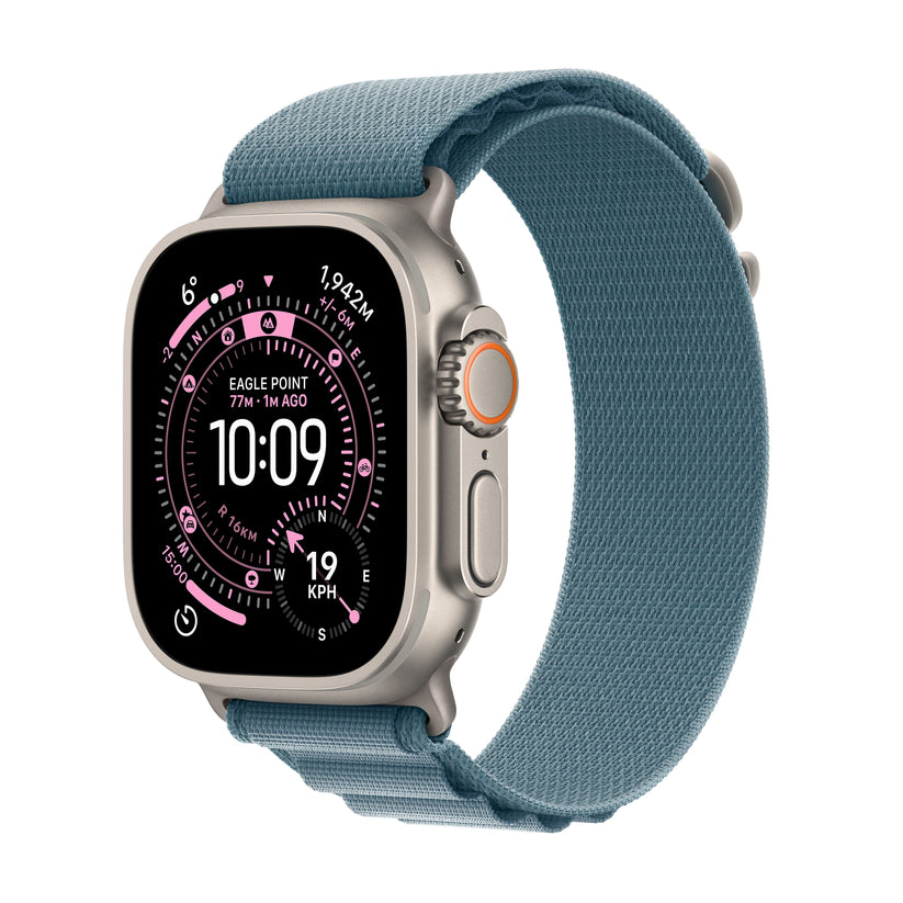 Apple Watch Ultra 3 GPS + Cellular 49mm Natural Titanium Case with Light Blue Alpine Loop - Small Get best offers for Apple Watch Ultra 3 GPS + Cellular 49mm Natural Titanium Case with Light Blue Alpine Loop - Small