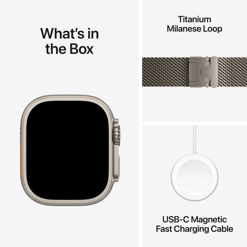 Apple Watch Ultra 3 GPS + Cellular 49mm Natural Titanium Case with Natural Titanium Milanese Loop - Medium Get best offers for Apple Watch Ultra 3 GPS + Cellular 49mm Natural Titanium Case with Natural Titanium Milanese Loop - Medium