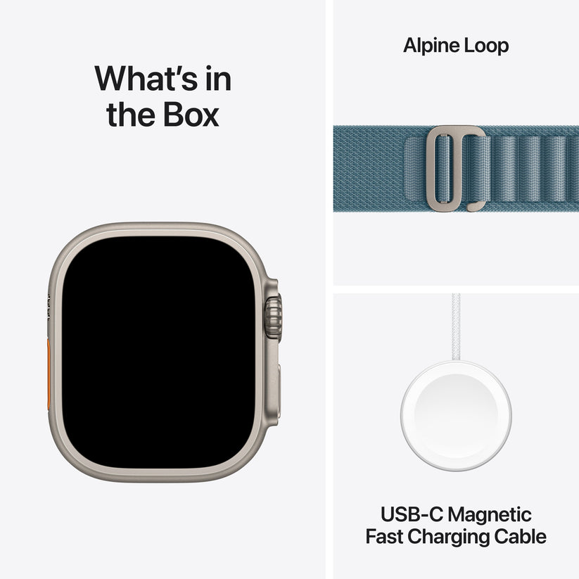 Apple Watch Ultra 3 GPS + Cellular 49mm Natural Titanium Case with Light Blue Alpine Loop - Small Get best offers for Apple Watch Ultra 3 GPS + Cellular 49mm Natural Titanium Case with Light Blue Alpine Loop - Small