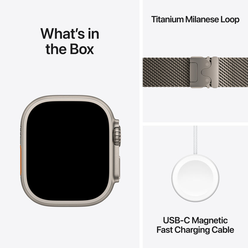 Apple Watch Ultra 3 GPS + Cellular 49mm Natural Titanium Case with Natural Titanium Milanese Loop - Medium Get best offers for Apple Watch Ultra 3 GPS + Cellular 49mm Natural Titanium Case with Natural Titanium Milanese Loop - Medium