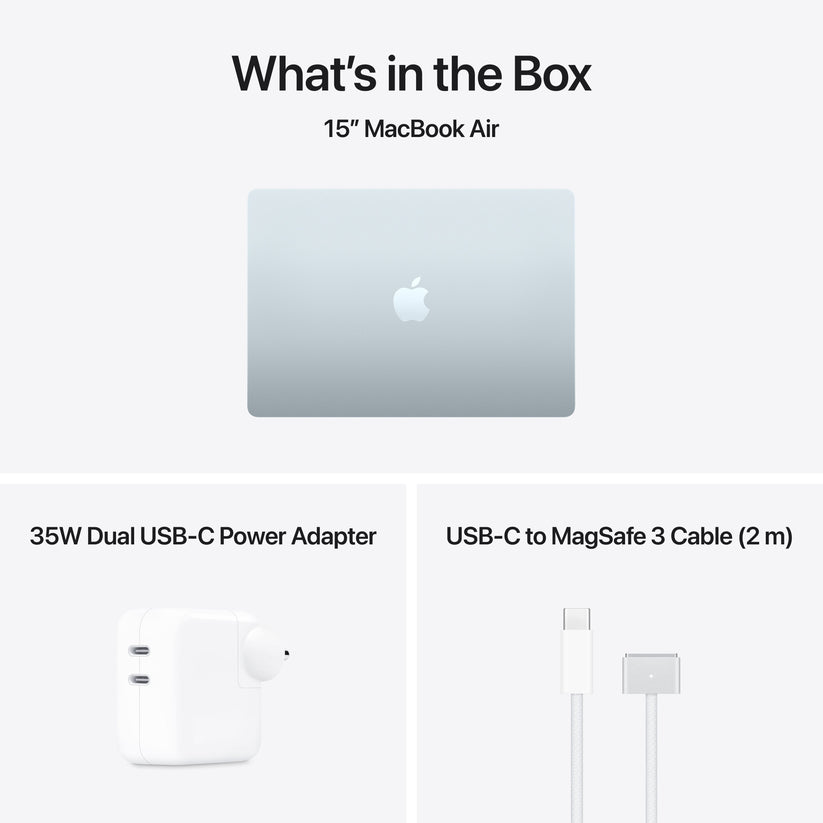 15-inch MacBook Air: Apple M5 chip with 10-core CPU and 10-core GPU, 1TB SSD - Sky Blue Get best offers for 15-inch MacBook Air: Apple M5 chip with 10-core CPU and 10-core GPU, 1TB SSD - Sky Blue