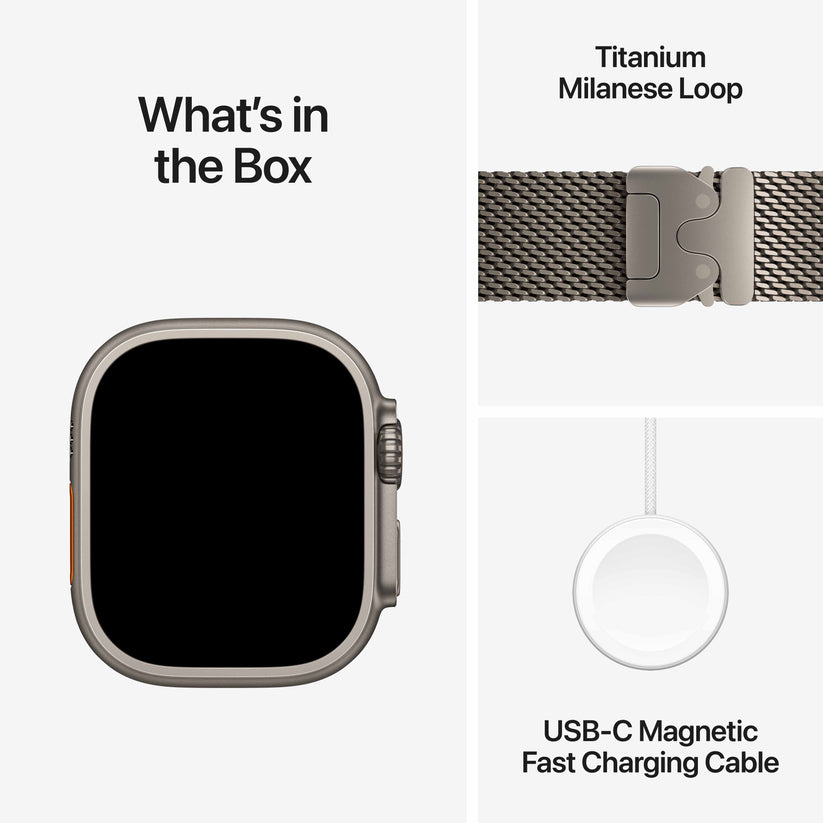 Apple Watch Ultra 4 GPS + Cellular 49mm Natural Titanium Case with Natural Titanium Milanese Loop - L Get best offers for Apple Watch Ultra 4 GPS + Cellular 49mm Natural Titanium Case with Natural Titanium Milanese Loop - L
