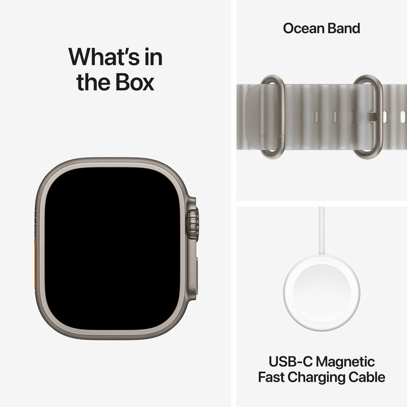 Apple Watch Ultra 4 GPS + Cellular 49mm Natural Titanium Case with Translucent Grey Ocean Band Get best offers for Apple Watch Ultra 4 GPS + Cellular 49mm Natural Titanium Case with Translucent Grey Ocean Band