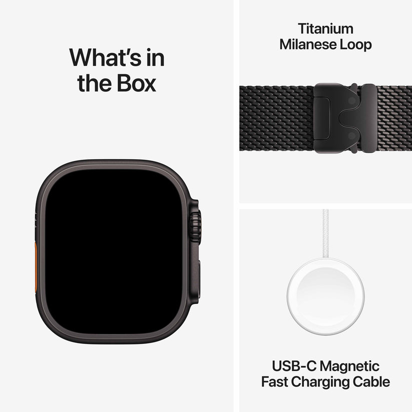Apple Watch Ultra 4 GPS + Cellular 49mm Black Titanium Case with Black Titanium Milanese Loop - S Get best offers for Apple Watch Ultra 4 GPS + Cellular 49mm Black Titanium Case with Black Titanium Milanese Loop - S