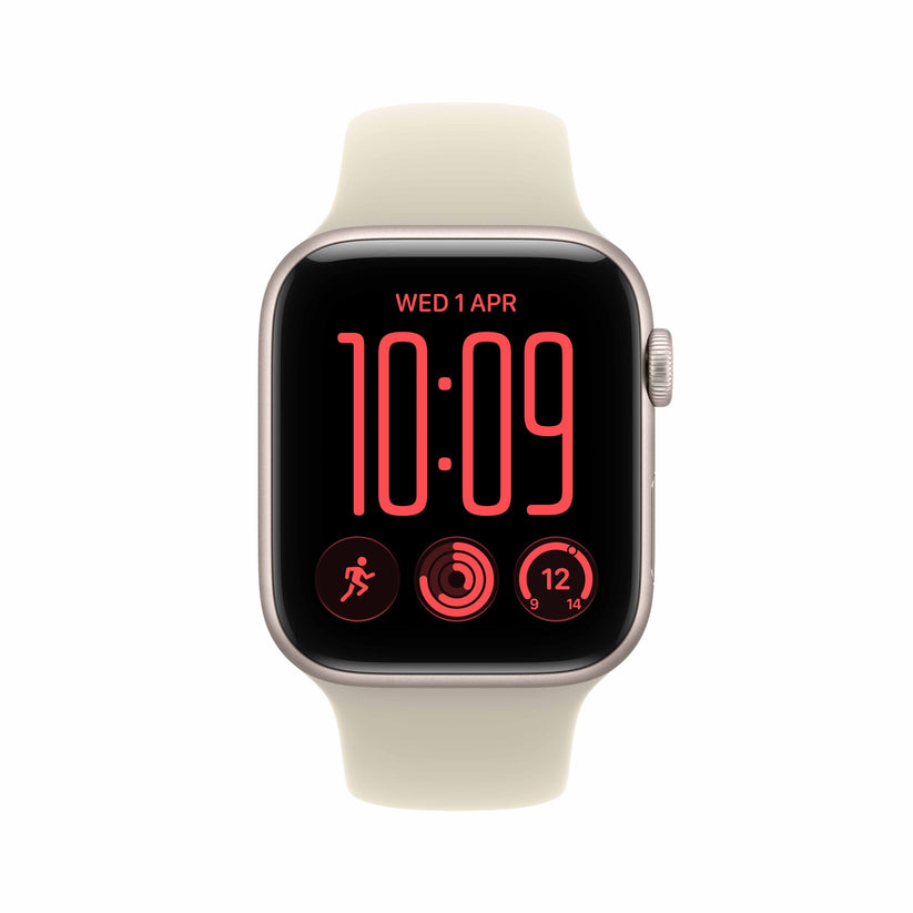 Apple Watch SE 3 GPS + Cellular 44mm Starlight Aluminium Case with Sand Sport Band - M/L Get best offers for Apple Watch SE 3 GPS + Cellular 44mm Starlight Aluminium Case with Sand Sport Band - M/L