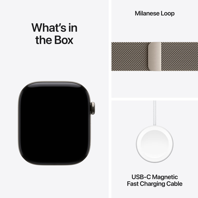 Apple Watch Series 12 GPS + Cellular 46mm Natural Titanium Case with Natural Milanese Loop - S/M Get best offers for Apple Watch Series 12 GPS + Cellular 46mm Natural Titanium Case with Natural Milanese Loop - S/M