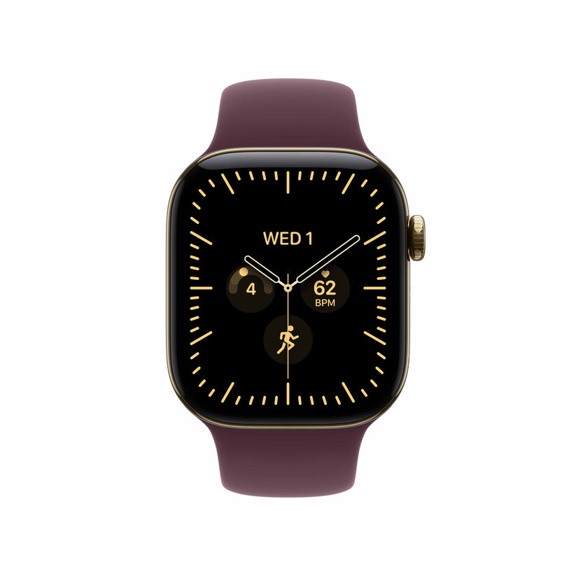 Apple Watch Series 12 GPS + Cellular 42mm Radiant Gold Titanium Case with Burgundy Sport Band - M/L Get best offers for Apple Watch Series 12 GPS + Cellular 42mm Radiant Gold Titanium Case with Burgundy Sport Band - M/L