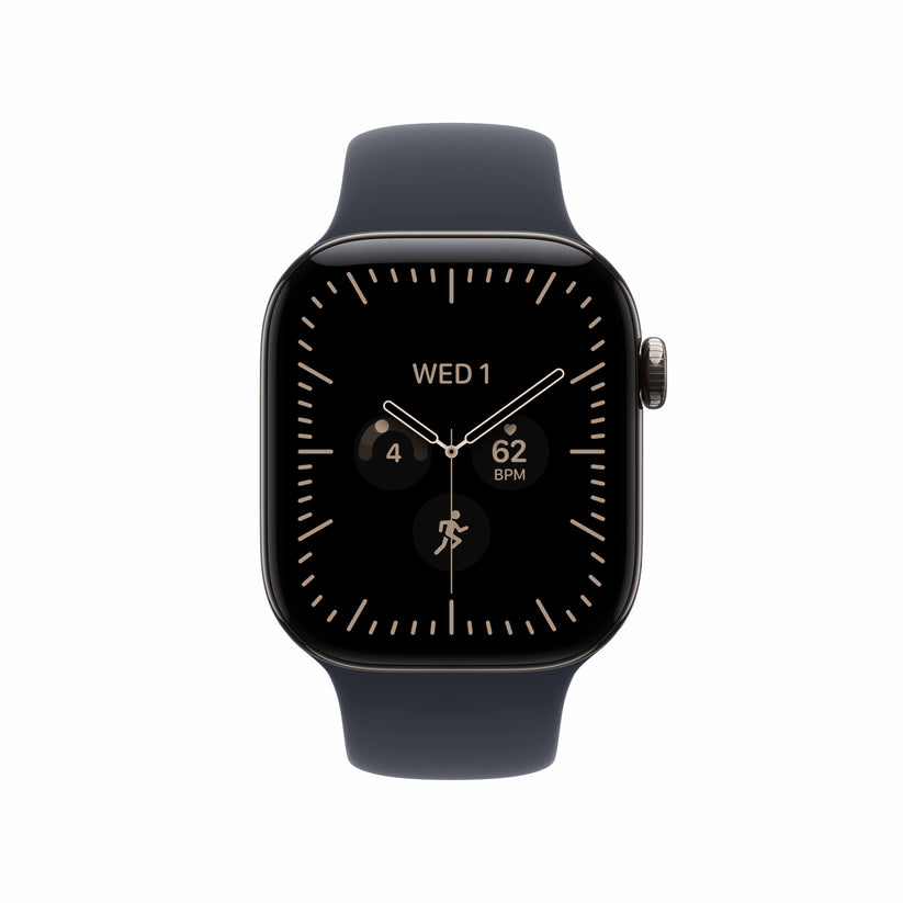 Apple Watch Series 12 GPS + Cellular 42mm Natural Titanium Case with Navy Blue Sport Band - M/L Get best offers for Apple Watch Series 12 GPS + Cellular 42mm Natural Titanium Case with Navy Blue Sport Band - M/L