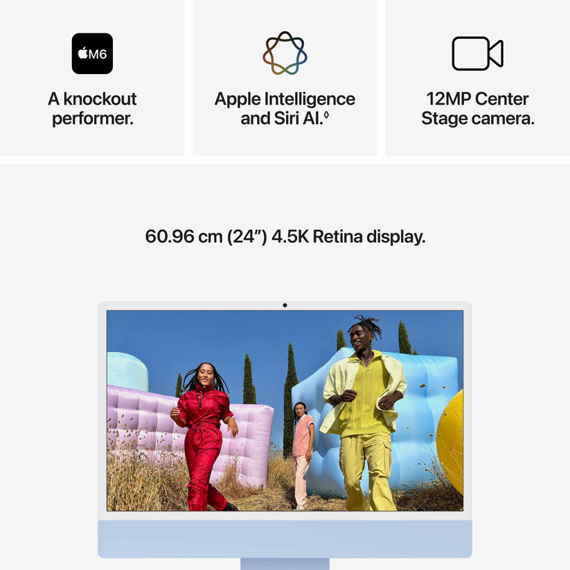 24-inch iMac with Retina 4.5K display: Apple M6 chip with 12-core CPU and 12-core GPU, Standard Glass, 16GB ,256GB SSD - Blue Get best offers for 24-inch iMac with Retina 4.5K display: Apple M6 chip with 12-core CPU and 12-core GPU, Standard Glass, 16GB ,256GB SSD - Blue