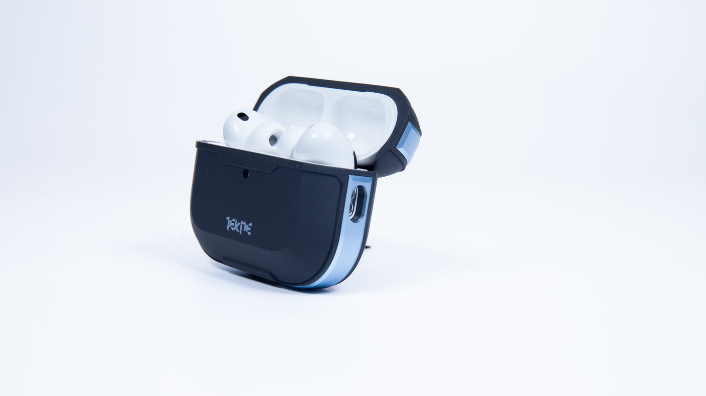 TEKNE Shockproof-Aluminium Case for Airpods Pro3-Blue Black