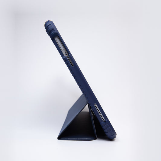 TEKNE Shockproof vegan leather case with stand function for New  iPad 11" -Blue