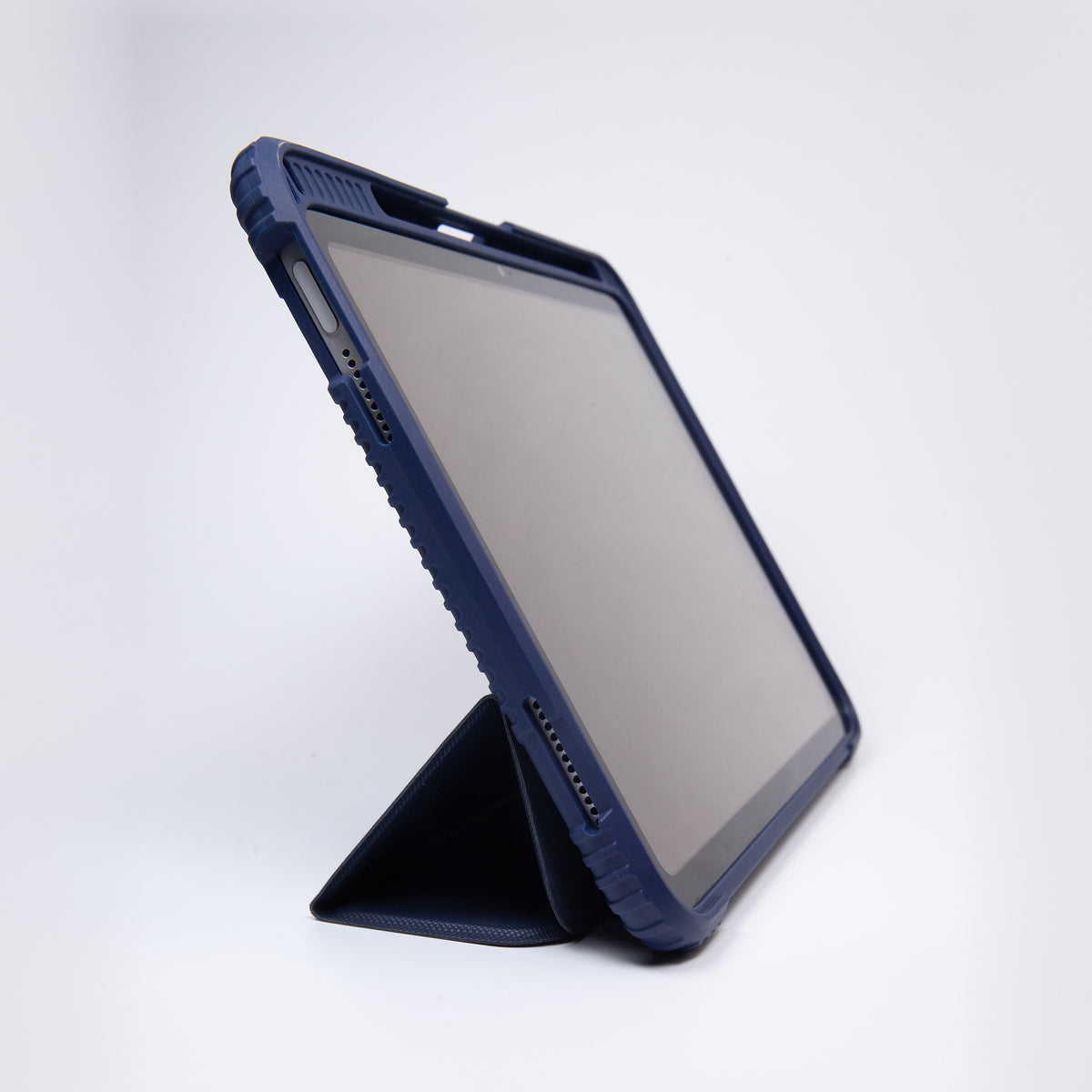 TEKNE Shockproof vegan leather case with stand function for New  iPad 11" -Blue