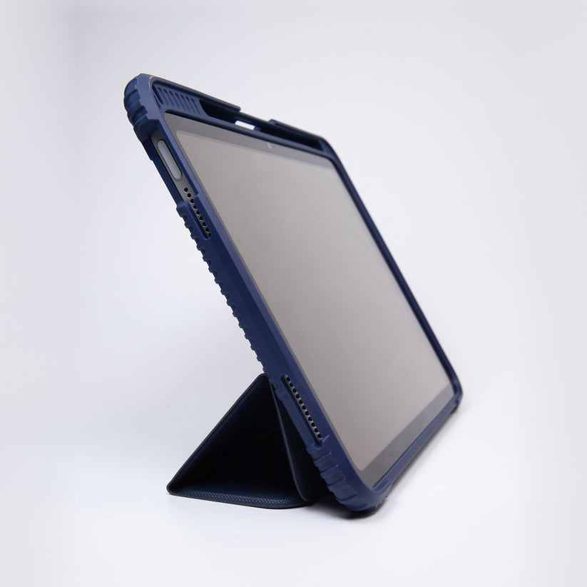 TEKNE Shockproof vegan leather case with stand function for New  iPad 11" -Blue Get best offers for TEKNE Shockproof vegan leather case with stand function for New  iPad 11" -Blue